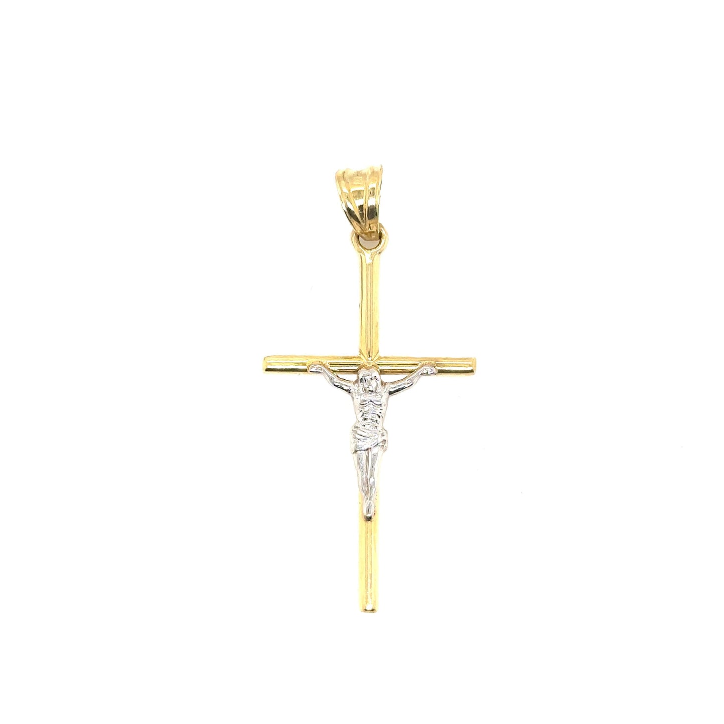 14k Yellow Gold Thin Crucifix - General Design Jewelers