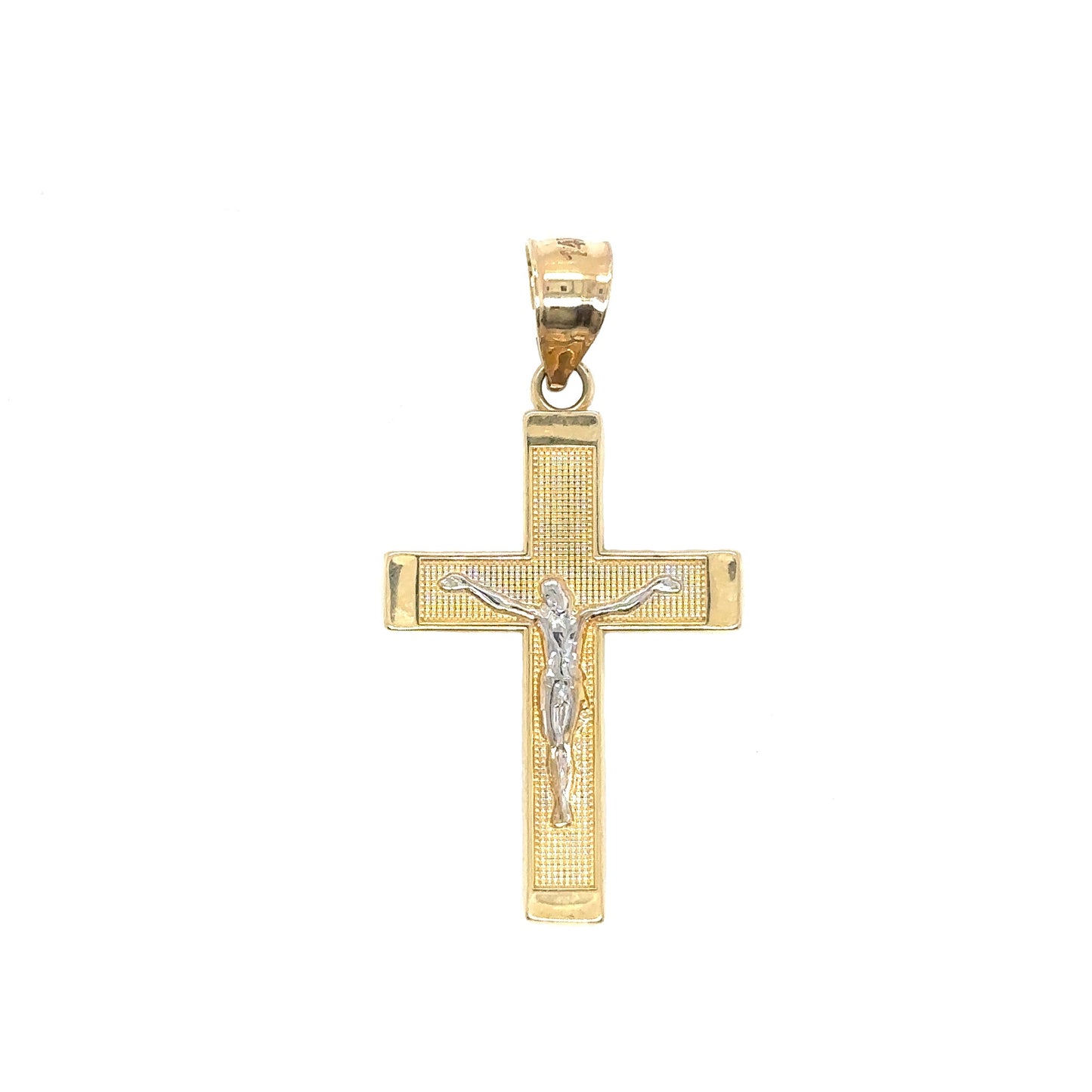 14k Yellow Gold Flat Crucifix - General Design Jewelers