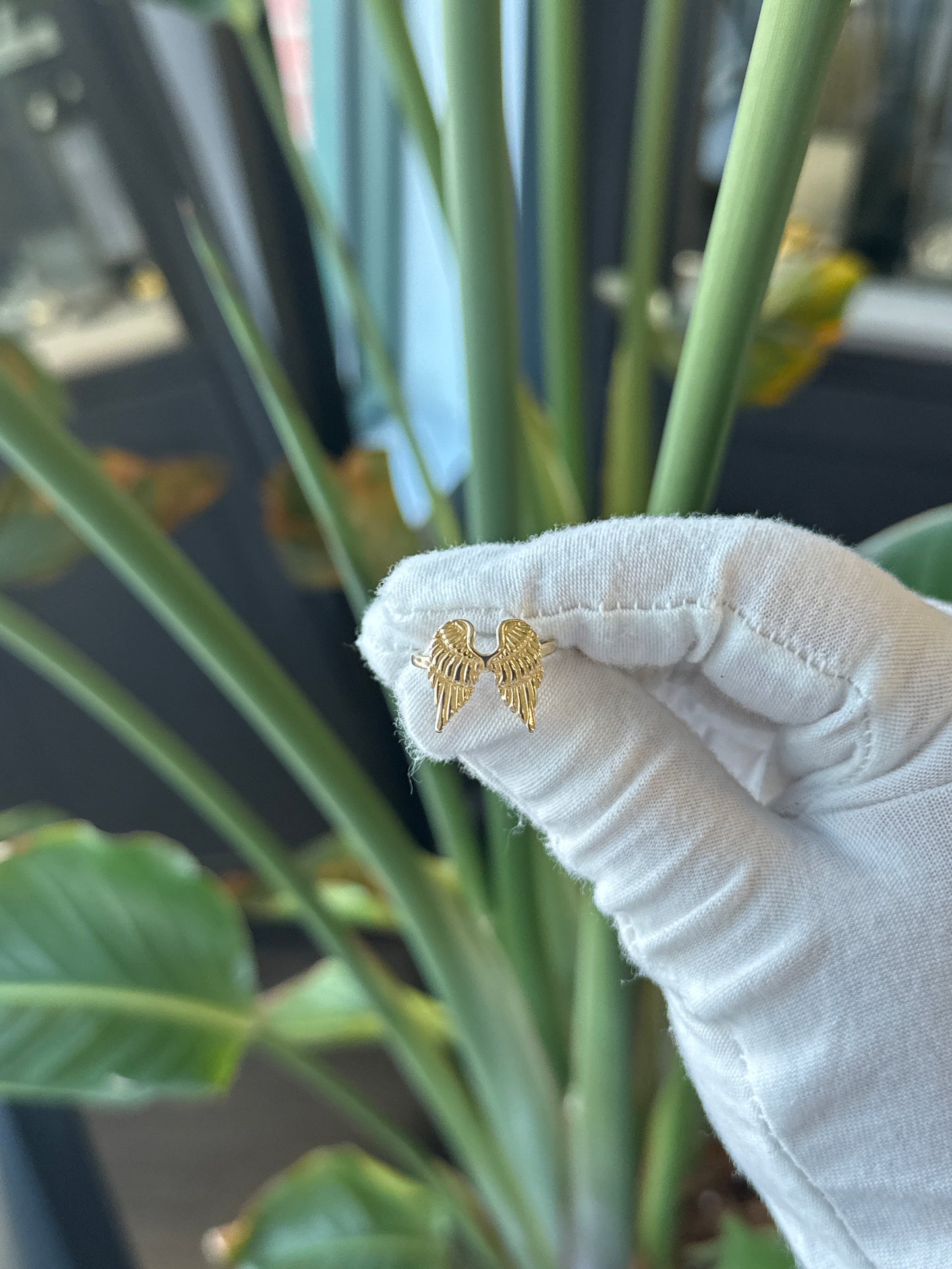 14k Yellow Gold Angel Wing Ring - General Design Jewelers