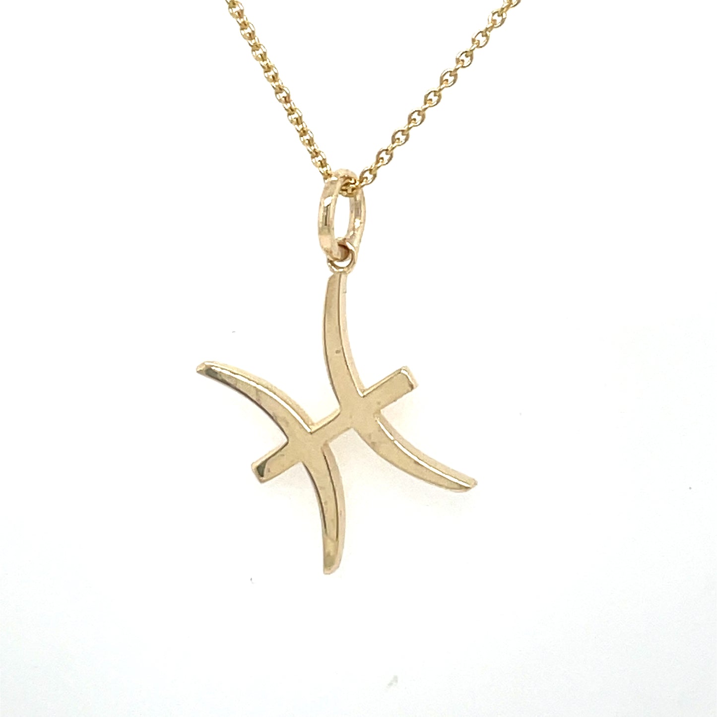 14k Gold Pisces Zodiac Charm - General Design Jewelers