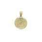 14k Yellow Gold Aztec Calendar Pendant | 1.15" - General Design Jewelers