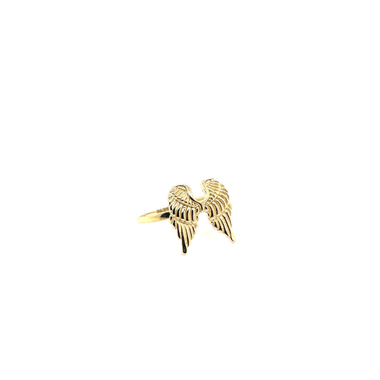 14k Yellow Gold Angel Wing Ring - General Design Jewelers