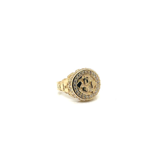 14k Yellow Gold Nugget Signet Ring - General Design Jewelers