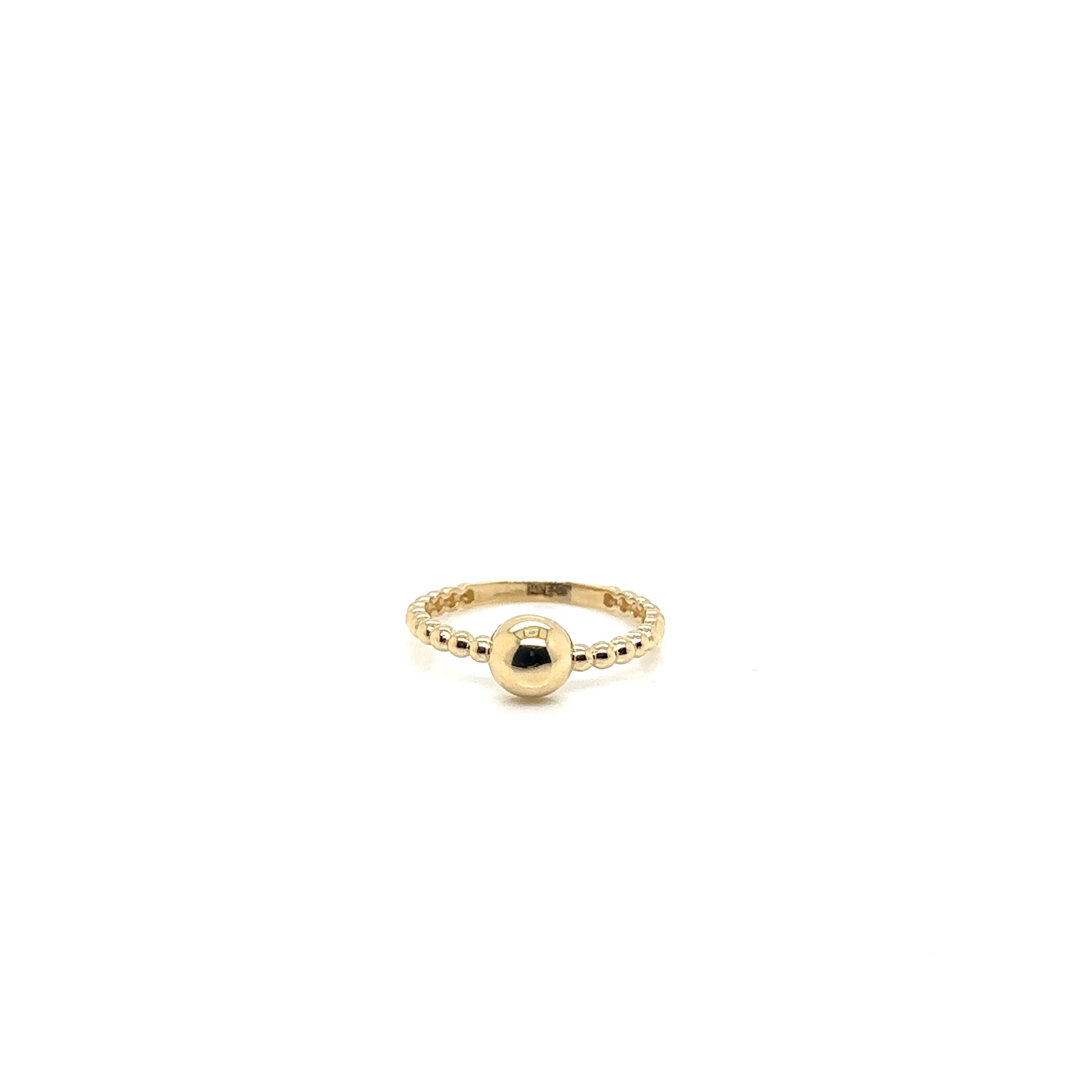 14k Yellow Gold Sphere Ring - General Design Jewelers
