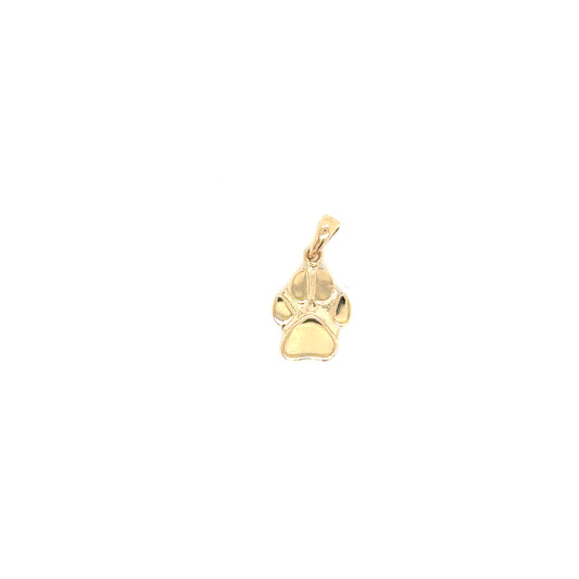 14k Yellow Gold Dog Paw Pendant 0.5" - General Design Jewelers