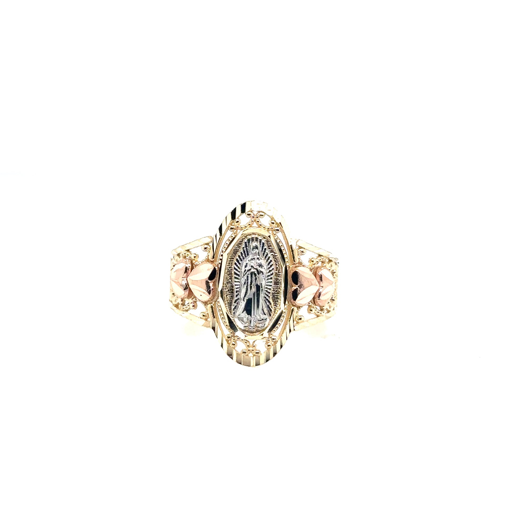 14k Yellow Gold Virgin Mary Ring - General Design Jewelers