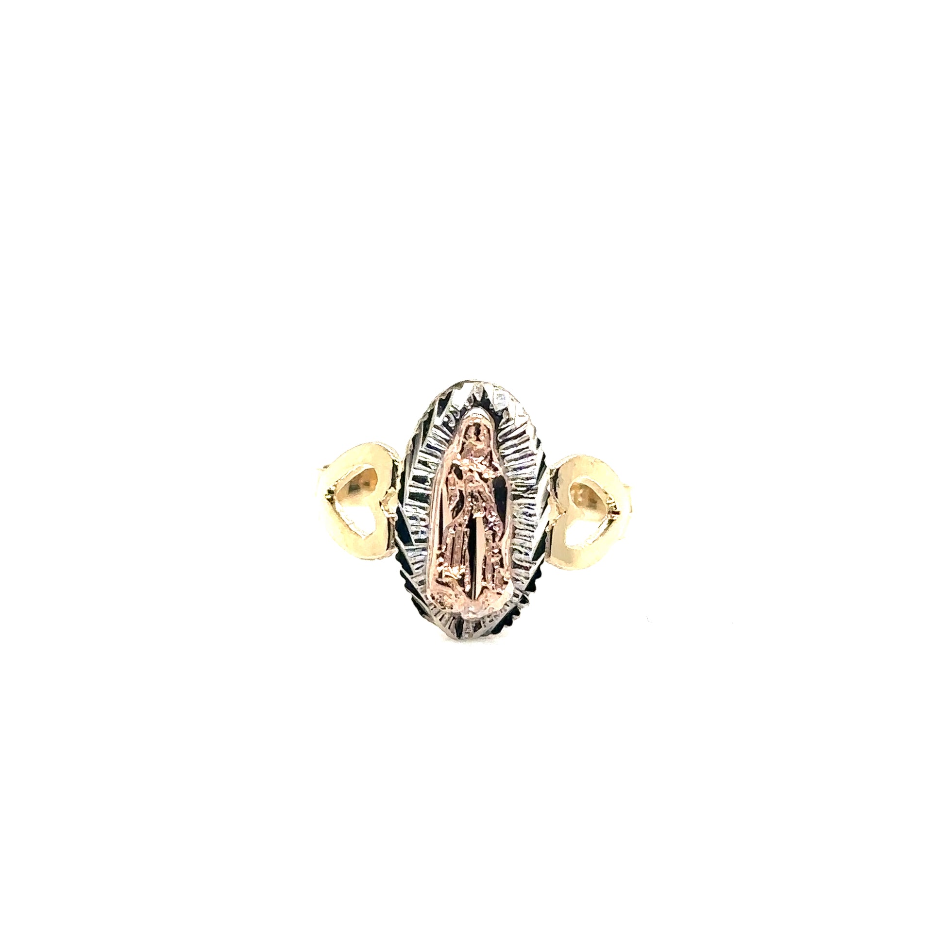 14k Three Tone Gold Virgin Mary Ring - General Design Jewelers