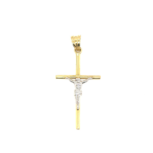 14k Yellow Gold Thin Crucifix - General Design Jewelers