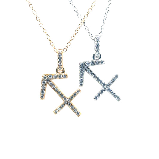Sterling Silver Sagittarius Zodiac Necklace | 18" - General Design Jewelers