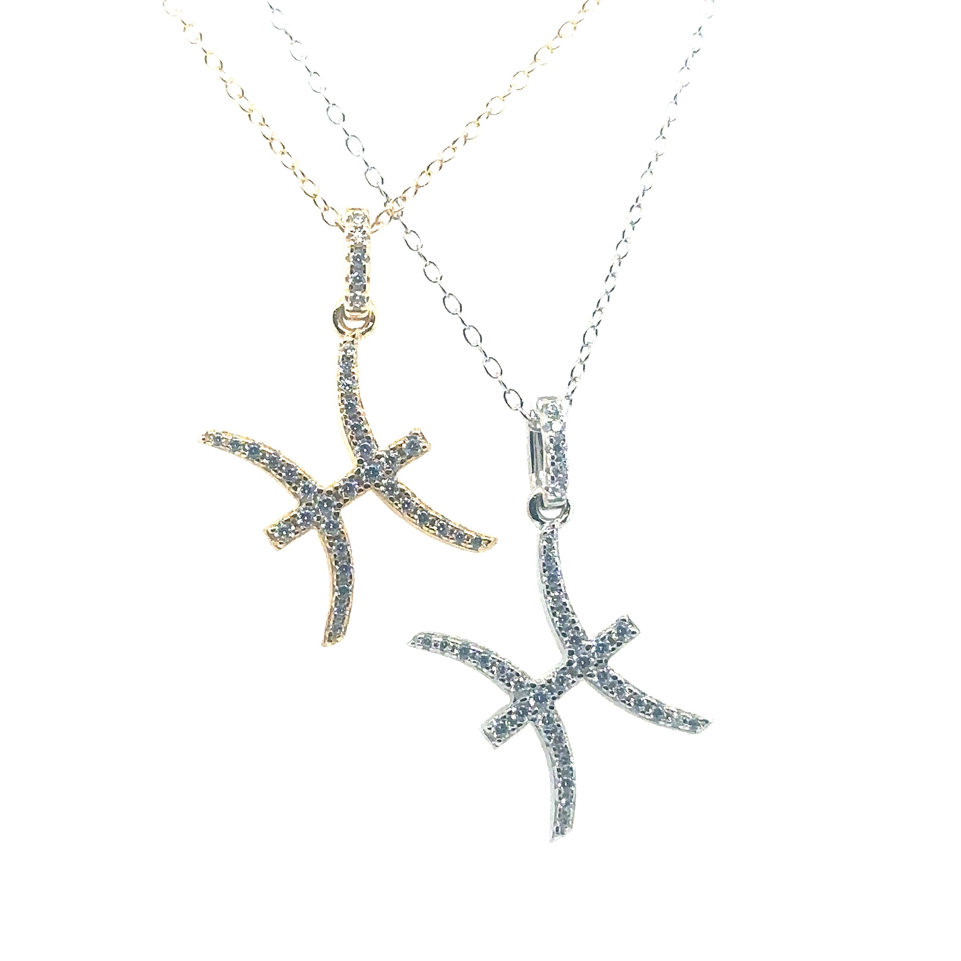 Sterling Silver Pisces Zodiac Necklace | 18" - General Design Jewelers