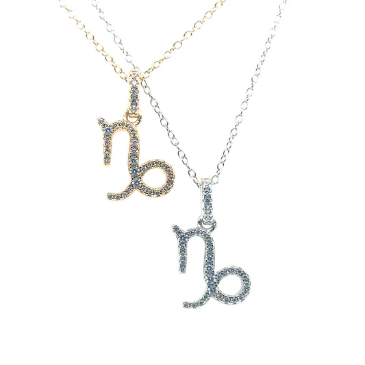 Sterling Silver Capricorn Zodiac Necklace | 18" - General Design Jewelers