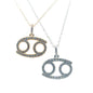 Sterling Silver Cancer Zodiac Necklace | 18" - General Design Jewelers