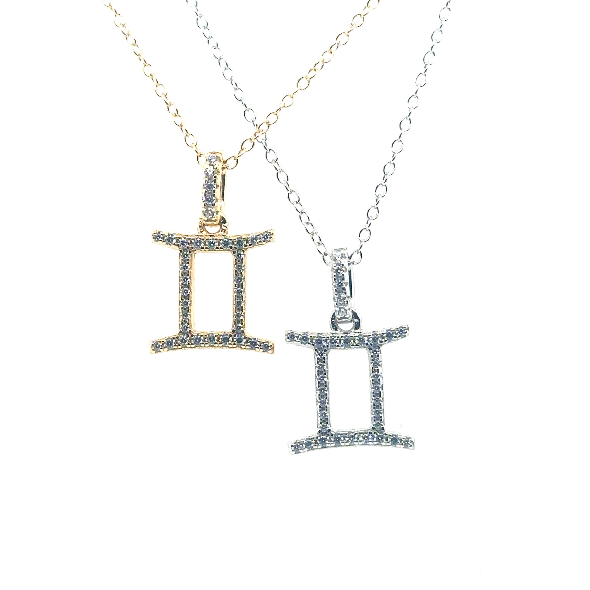 Sterling Silver Gemini Zodiac Necklace | 18" - General Design Jewelers