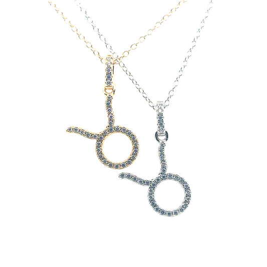 Sterling Silver Taurus Zodiac Necklace | 18" - General Design Jewelers