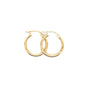 14k Yellow Gold Diamond Cut Hoop Earrings | .75" - General Design Jewelers