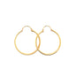 14k Yellow Gold Half Round Hoop Earrings | 1" - General Design Jewelers