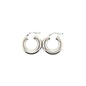 14k White Gold Chunky Hoop Earrings | .75" - General Design Jewelers