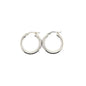 14k White Gold Plain Hoop Earrings | .75" - General Design Jewelers