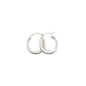 14k White Gold Diamond Cut Hoop Earrings | .75" - General Design Jewelers