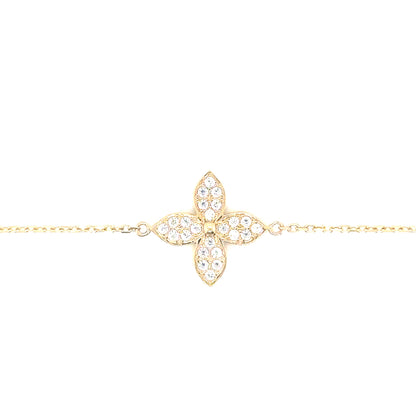 14k White Gold Clover Cable Chain Bracelet - General Design Jewelers