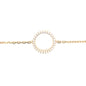 14k Yellow Gold Circle Outline Cable Chain Bracelet - General Design Jewelers