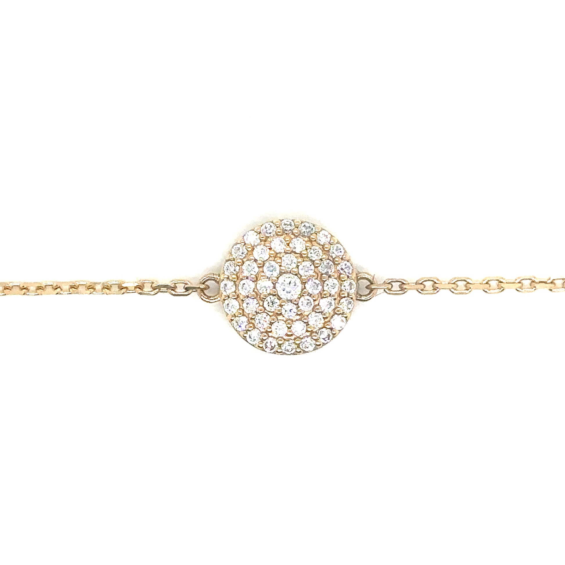 14k Yellow Gold Circle Cable Chain Bracelet - General Design Jewelers