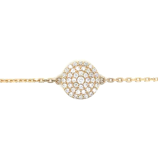 14k Yellow Gold Circle Cable Chain Bracelet - General Design Jewelers