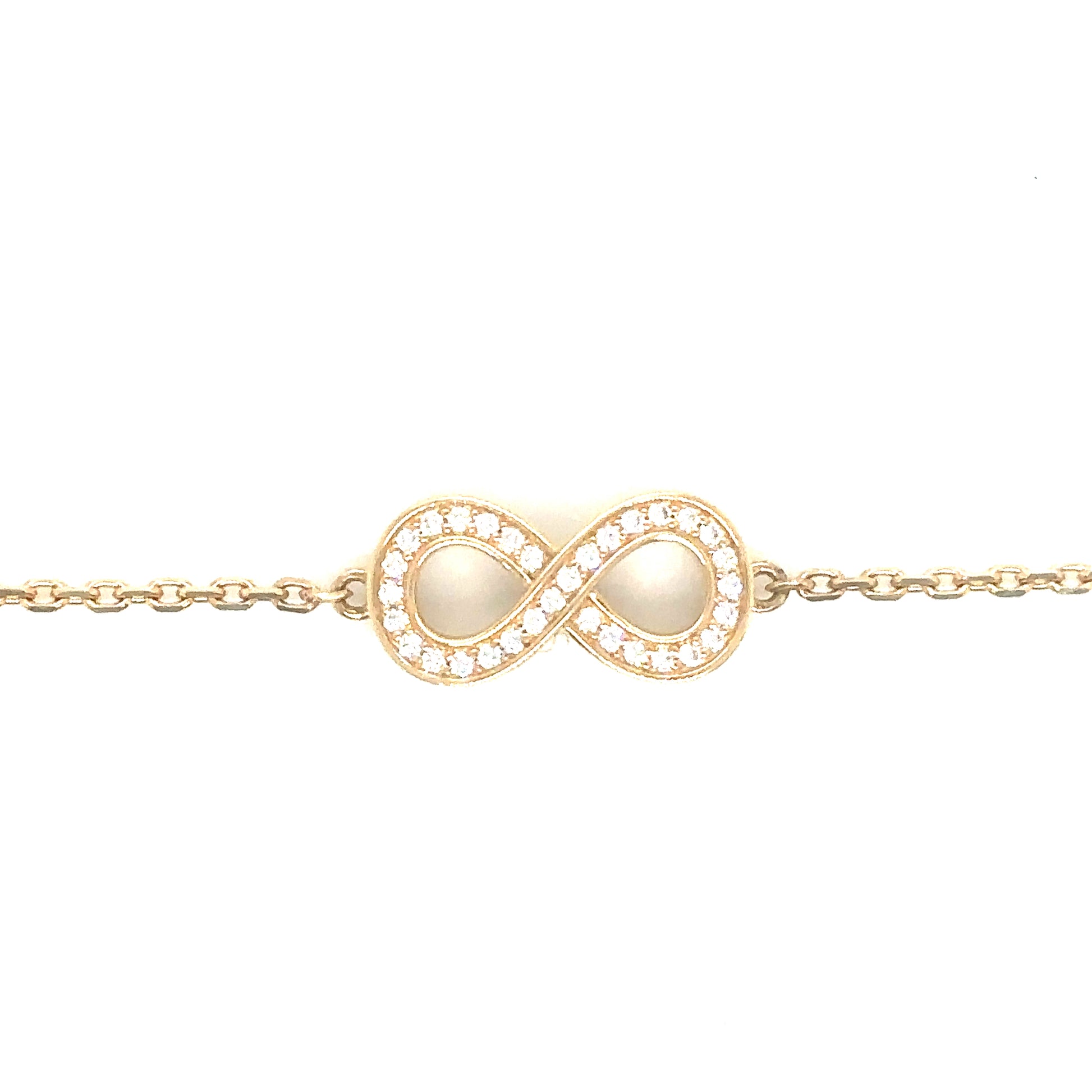 14k Yellow Gold Infinity Cable Chain Bracelet - General Design Jewelers