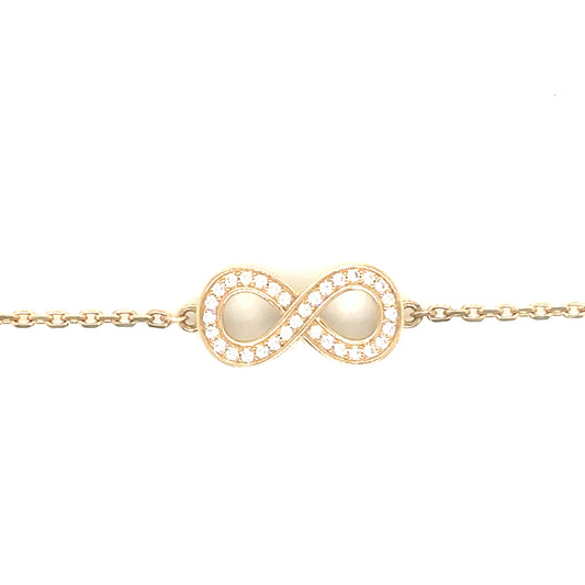 14k Yellow Gold Infinity Cable Chain Bracelet - General Design Jewelers