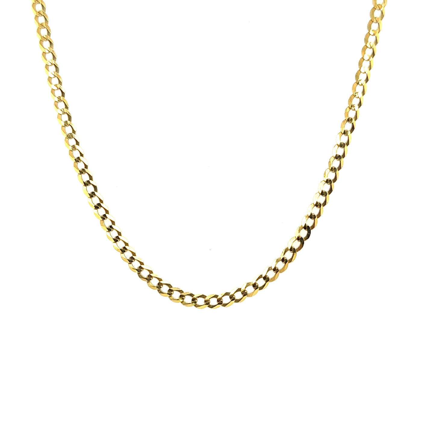 14k Yellow Gold Curb Link Chain | 16" | 3.4mm - General Design Jewelers