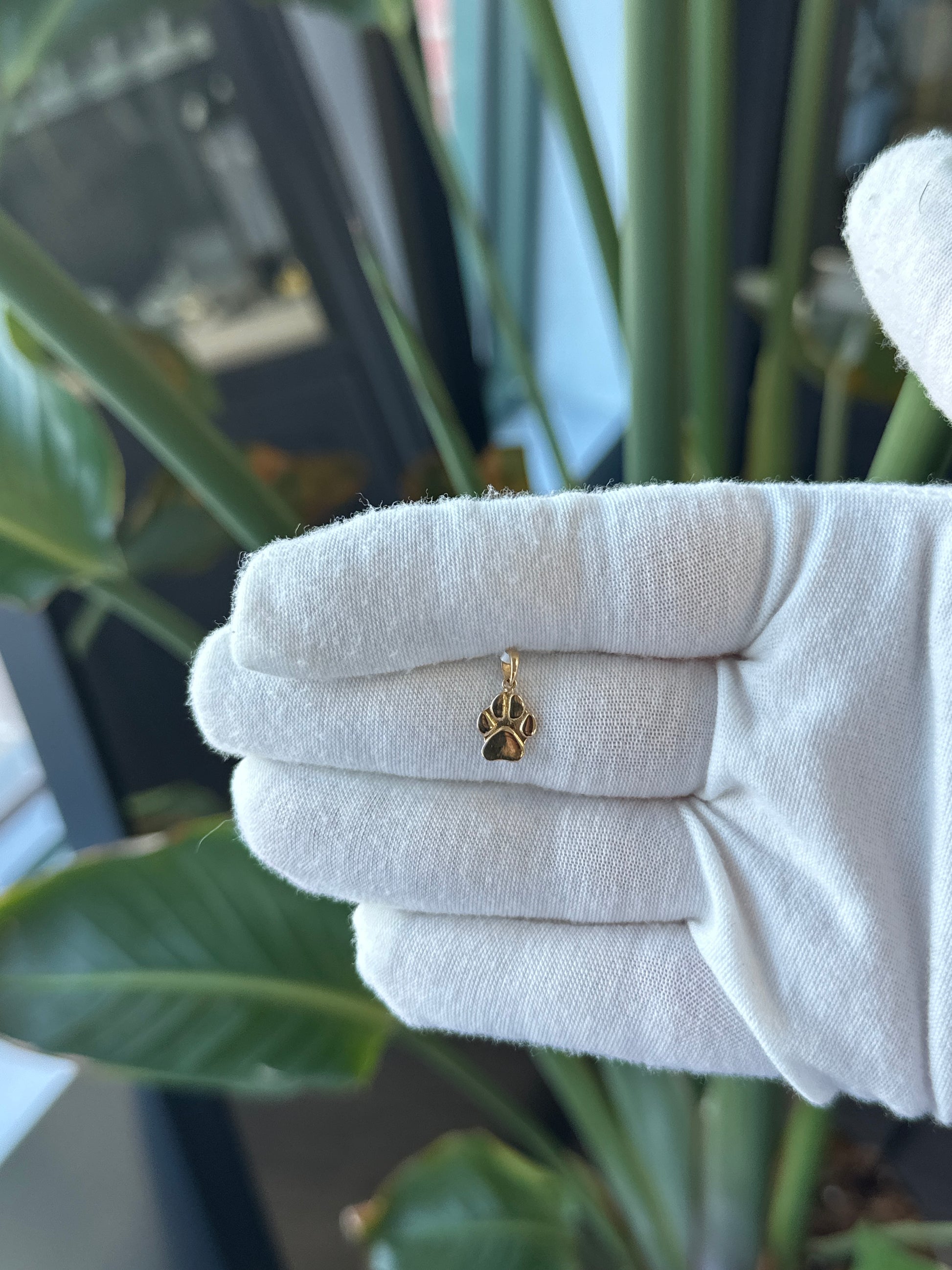 14k Yellow Gold Dog Paw Pendant - General Design Jewelers