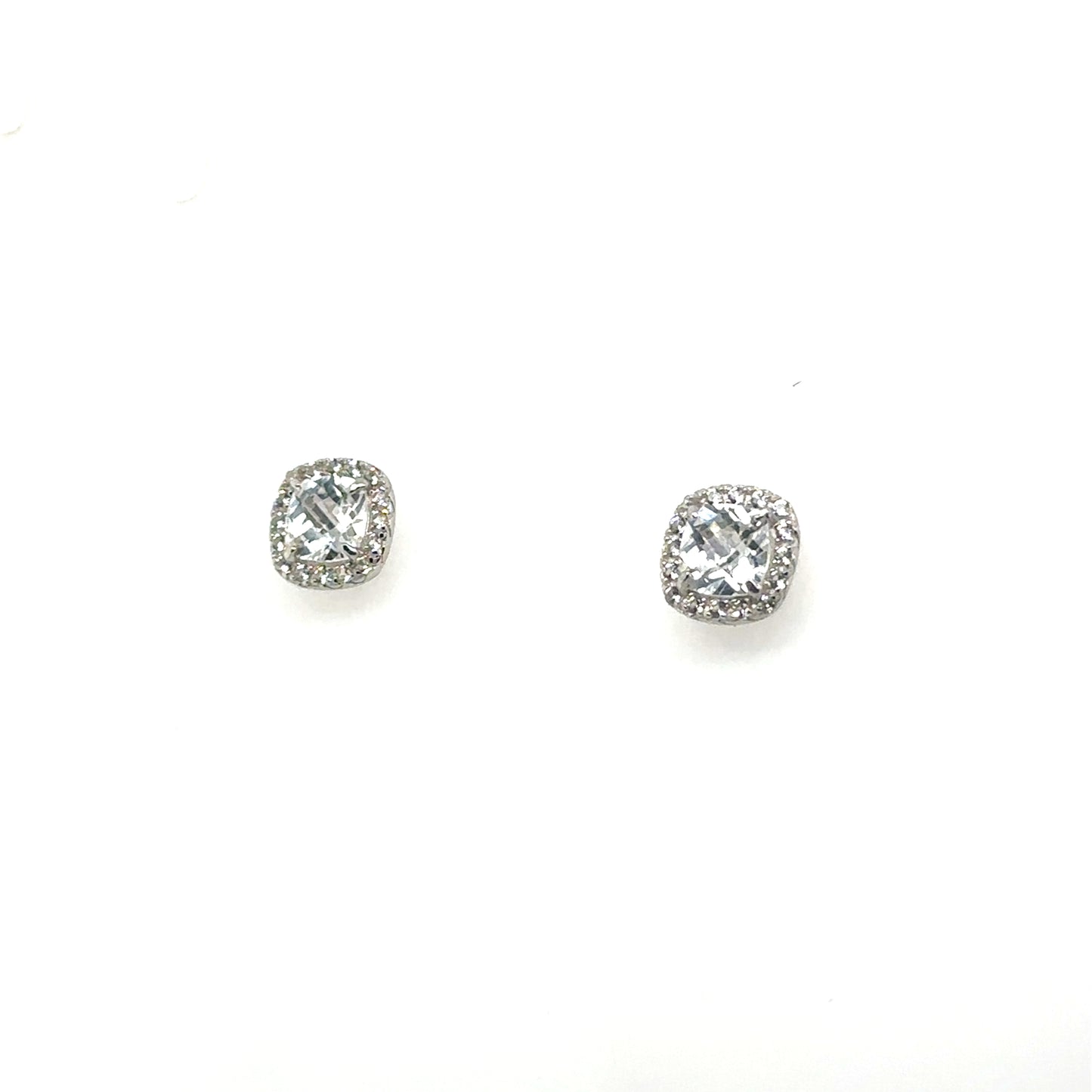 Sterling Silver Earring, Necklace, and Ring Set - April Diamond (Lab Created White Sapphire)