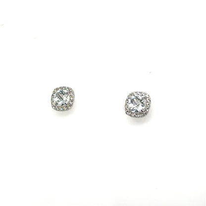 Sterling Silver Earring, Necklace, and Ring Set - April Diamond (Lab Created White Sapphire)