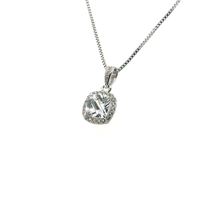 Sterling Silver Earring, Necklace, and Ring Set - April Diamond (Lab Created White Sapphire)