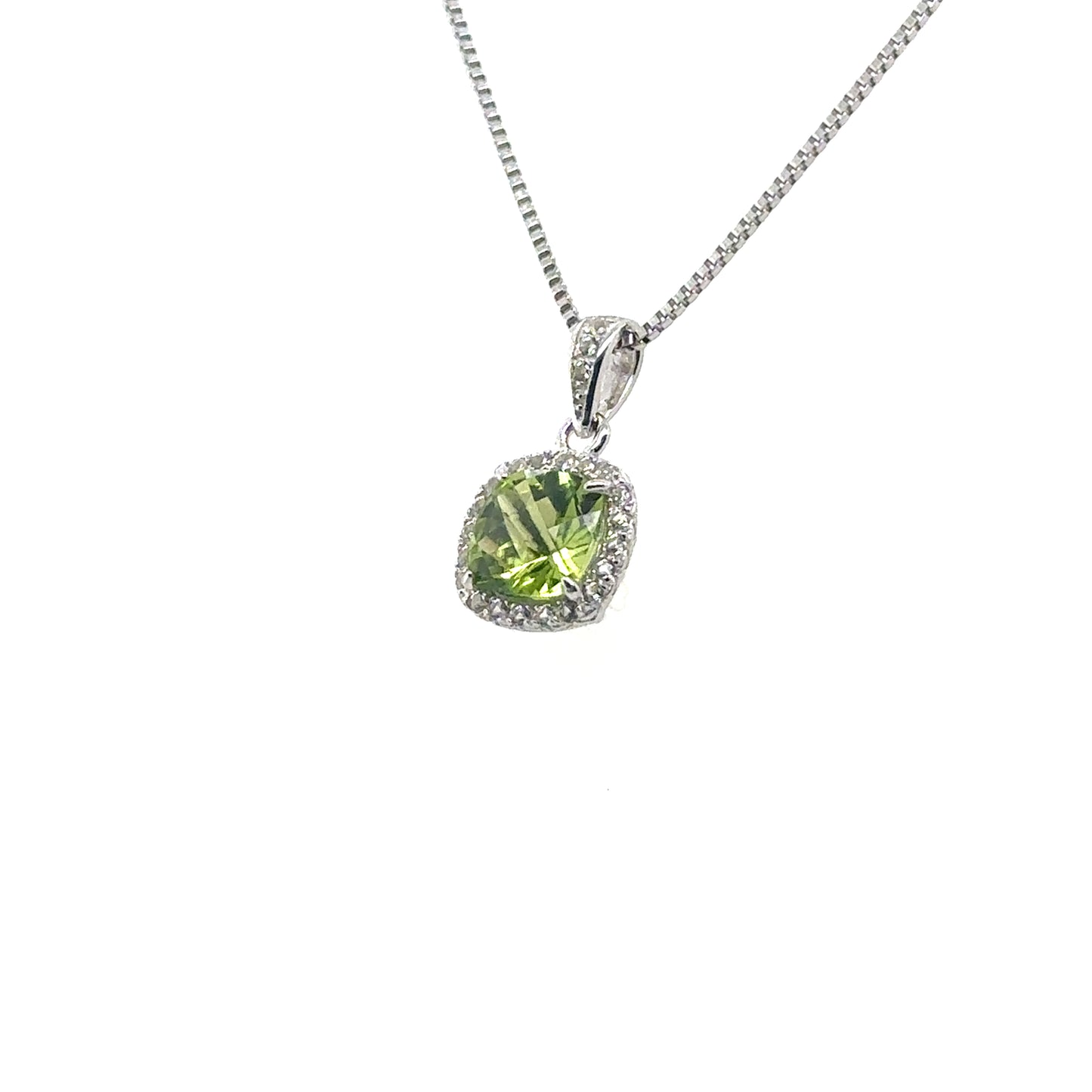 Sterling Silver Earring, Necklace, and Ring Set - August Peridot