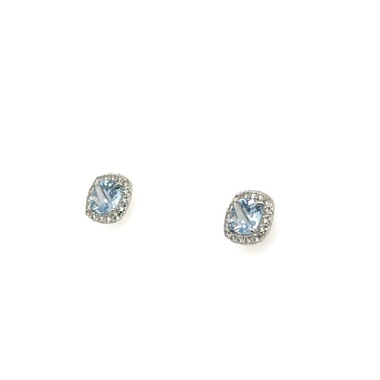 Sterling Silver Earring, Necklace, and Ring Set - December Blue Topaz