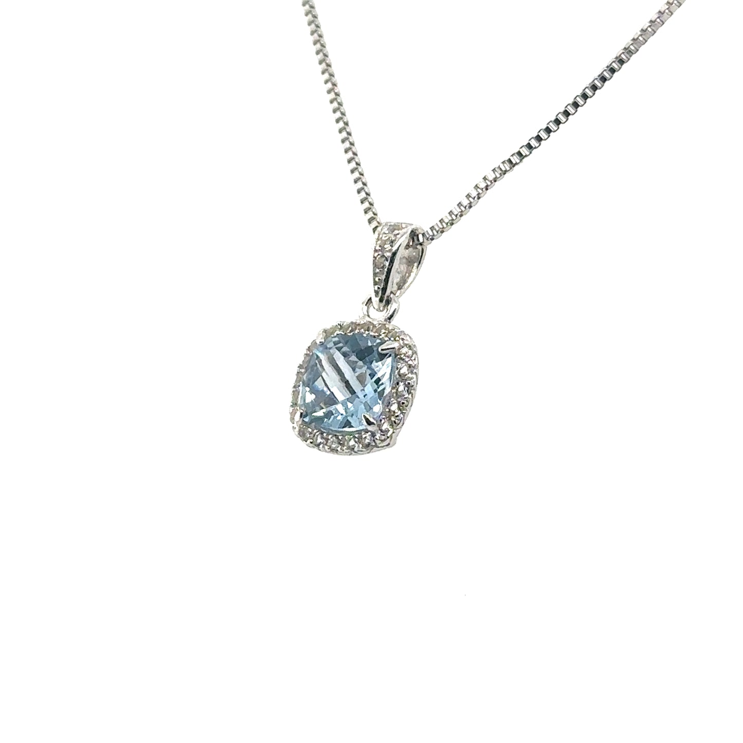 Sterling Silver Earring, Necklace, and Ring Set - December Blue Topaz