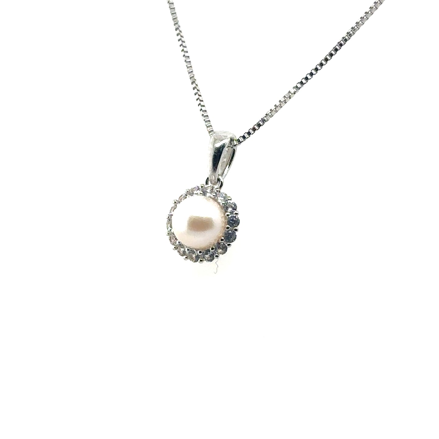 Sterling Silver Earring, Necklace, and Ring Set - June Pearl