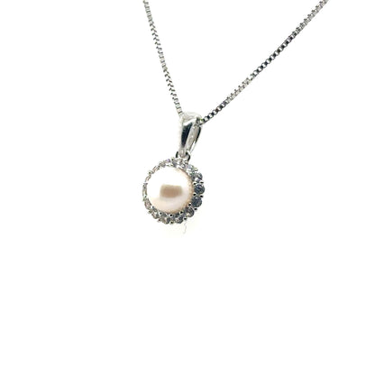 Sterling Silver Earring, Necklace, and Ring Set - June Pearl