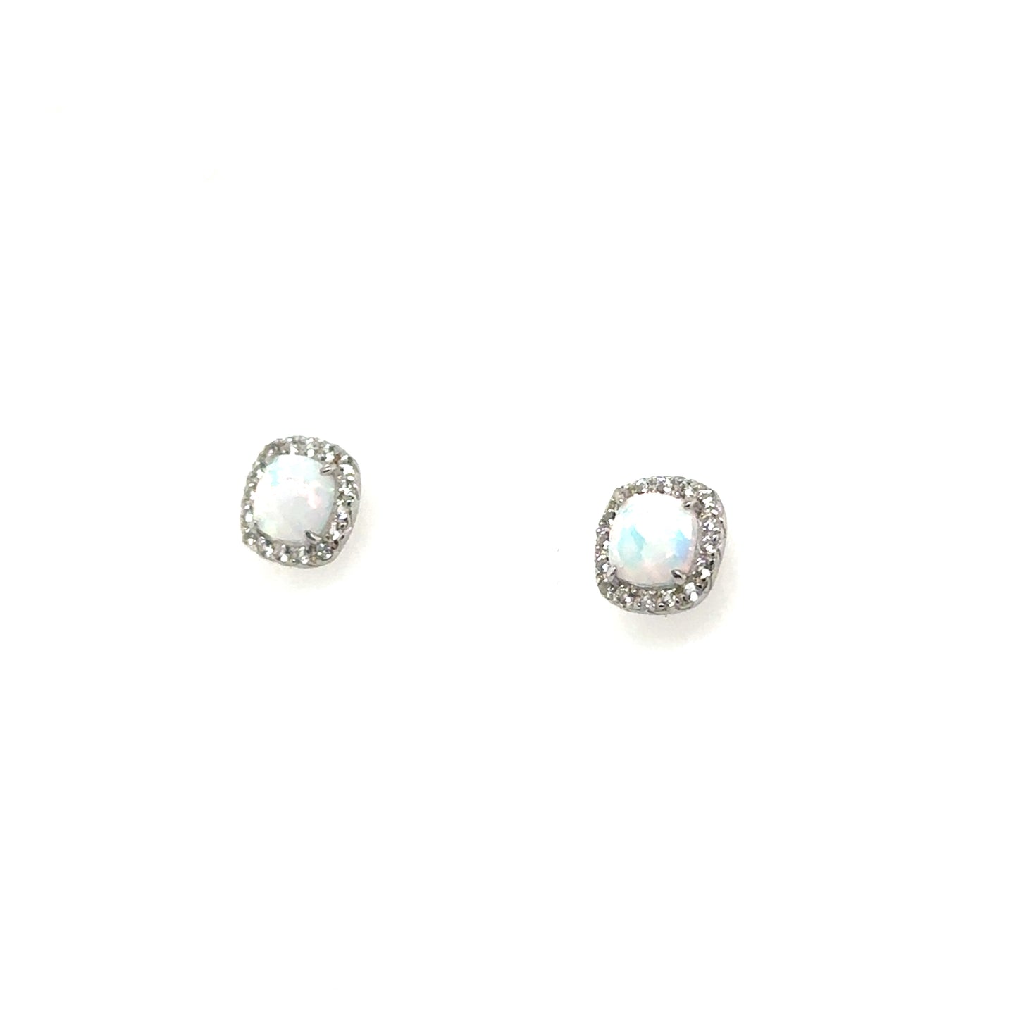 Sterling Silver Earring, Necklace, and Ring Set - October Opal