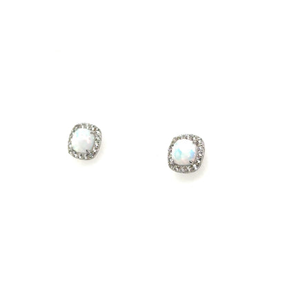 Sterling Silver Earring, Necklace, and Ring Set - October Opal