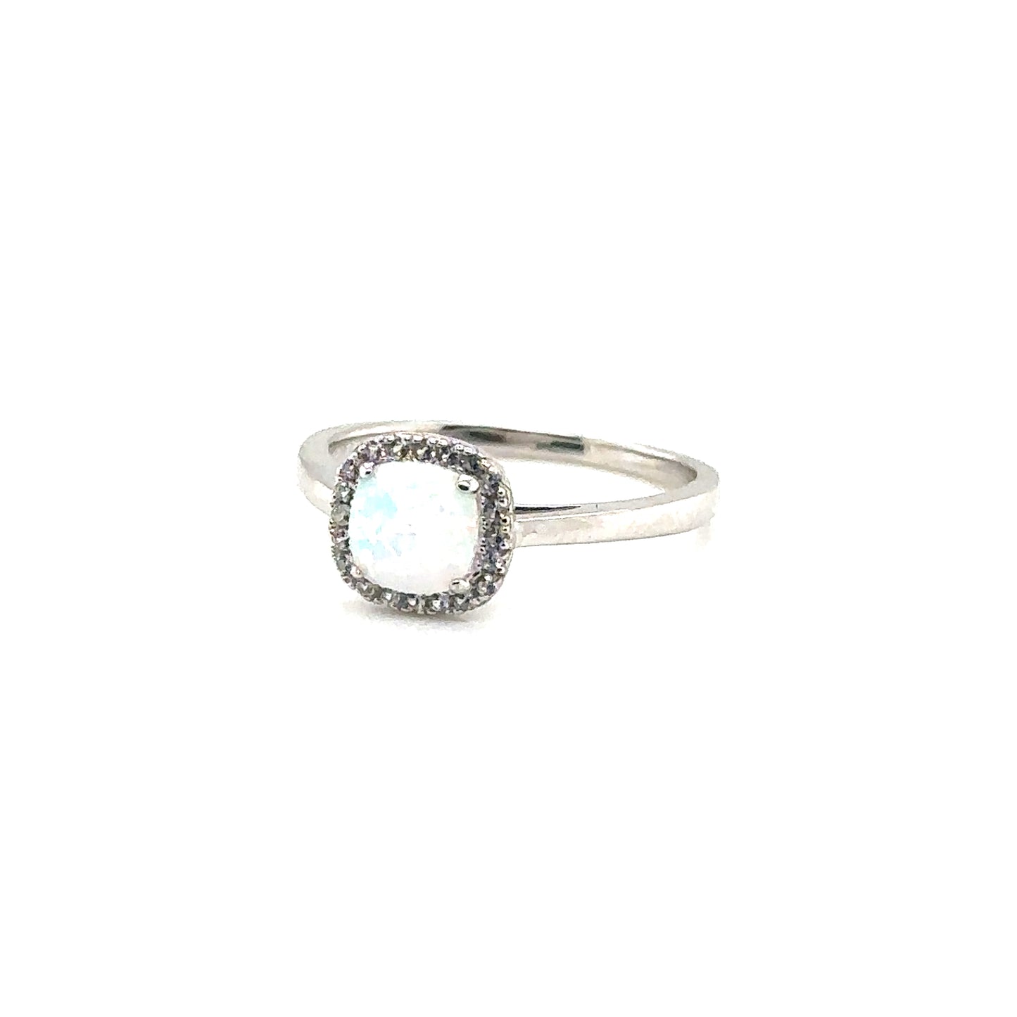 Sterling Silver Earring, Necklace, and Ring Set - October Opal