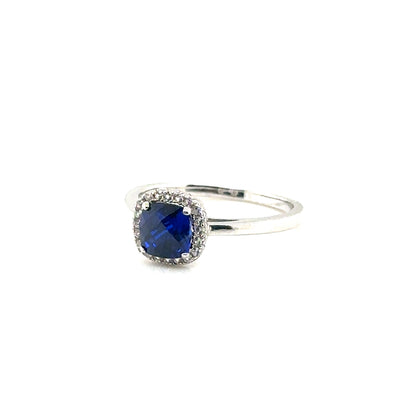 Sterling Silver Earring, Necklace, and Ring Set - September Sapphire