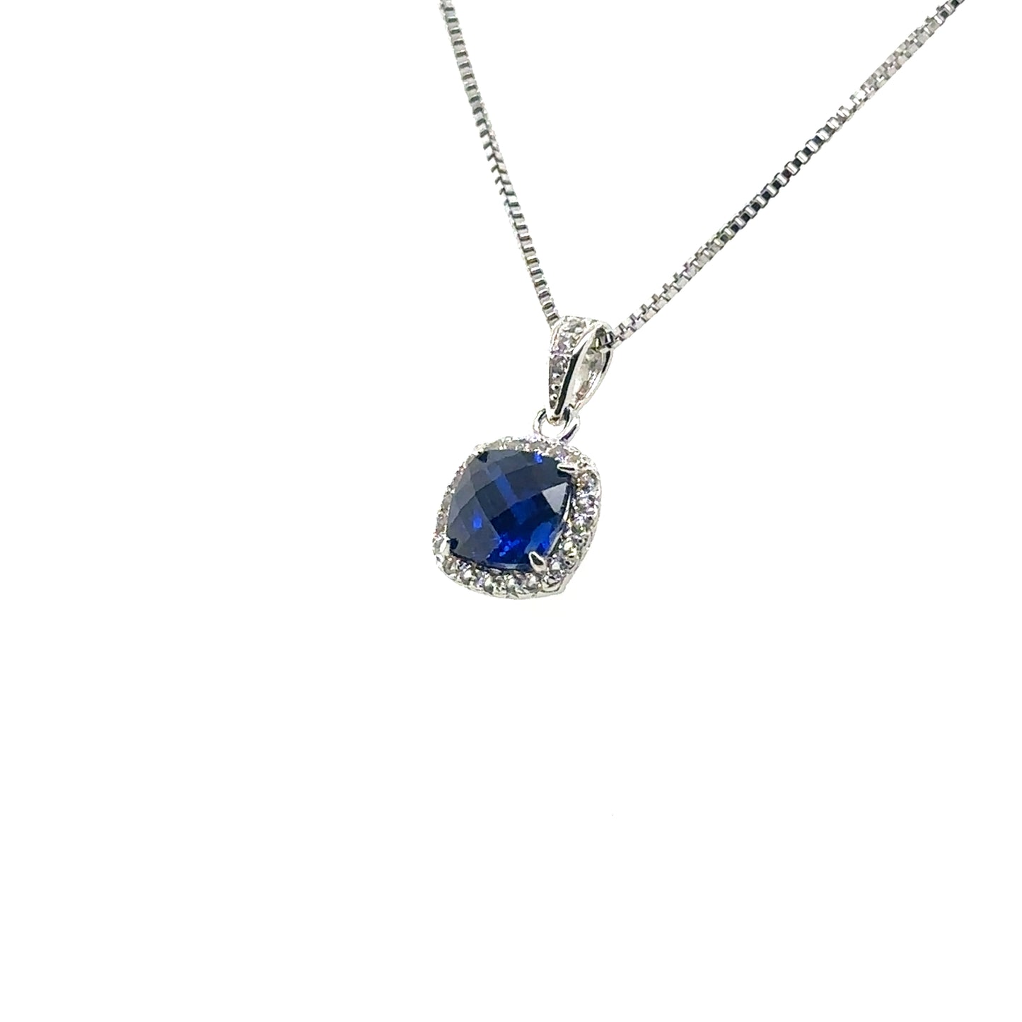 Sterling Silver Earring, Necklace, and Ring Set - September Sapphire