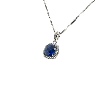 Sterling Silver Earring, Necklace, and Ring Set - September Sapphire